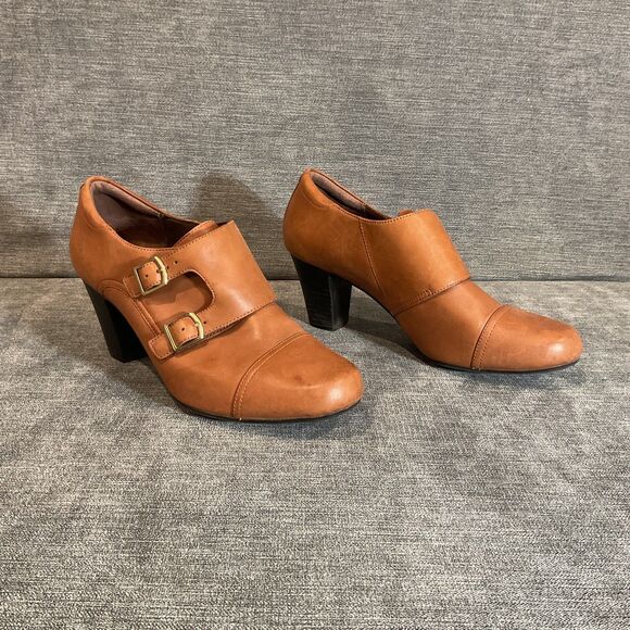 CLARKS Bendables Women's Double Monk Strap Ankle Boot Booties 10M - Picture 1 of 6
